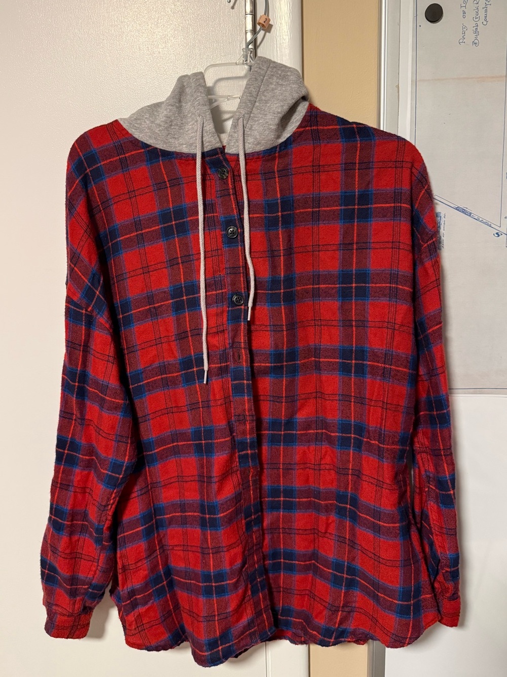 BDG- Flannel/Hoodie Hybrid